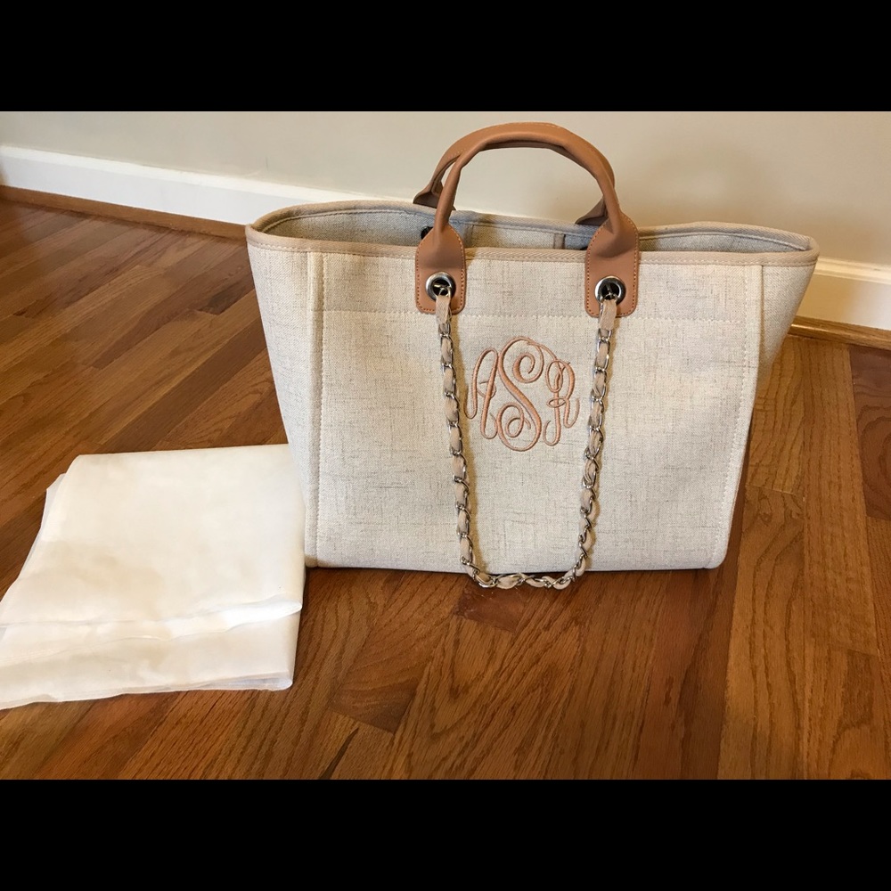 Brand new custom ordered and monogrammed tote ASR